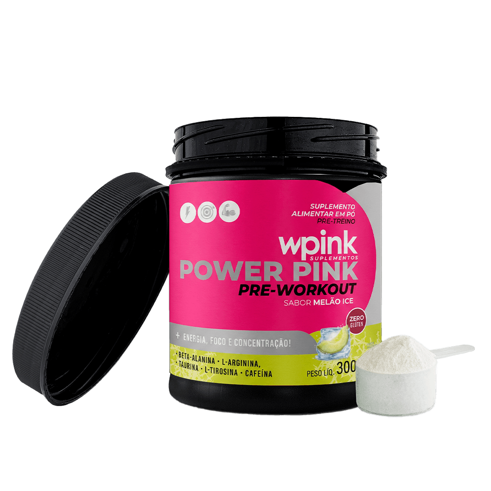 super power pink de melão ice - pré-treino - 300g - wp